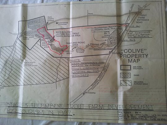 Stage 3 Eucumbene Trout Farm development plan for tourism in 1987