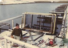 Walkway 1 showing a cage in lifted position