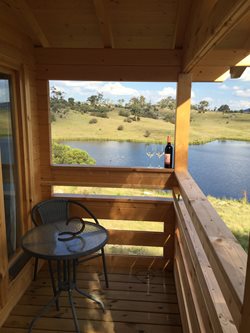 Eucumbene Trout Farm Lakeview Cottage verandah